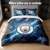 Manchester City Design Bed Bedding Set 1 Duvet Cover + 2 Pillowcases Soft Breathable Household Bed Linens