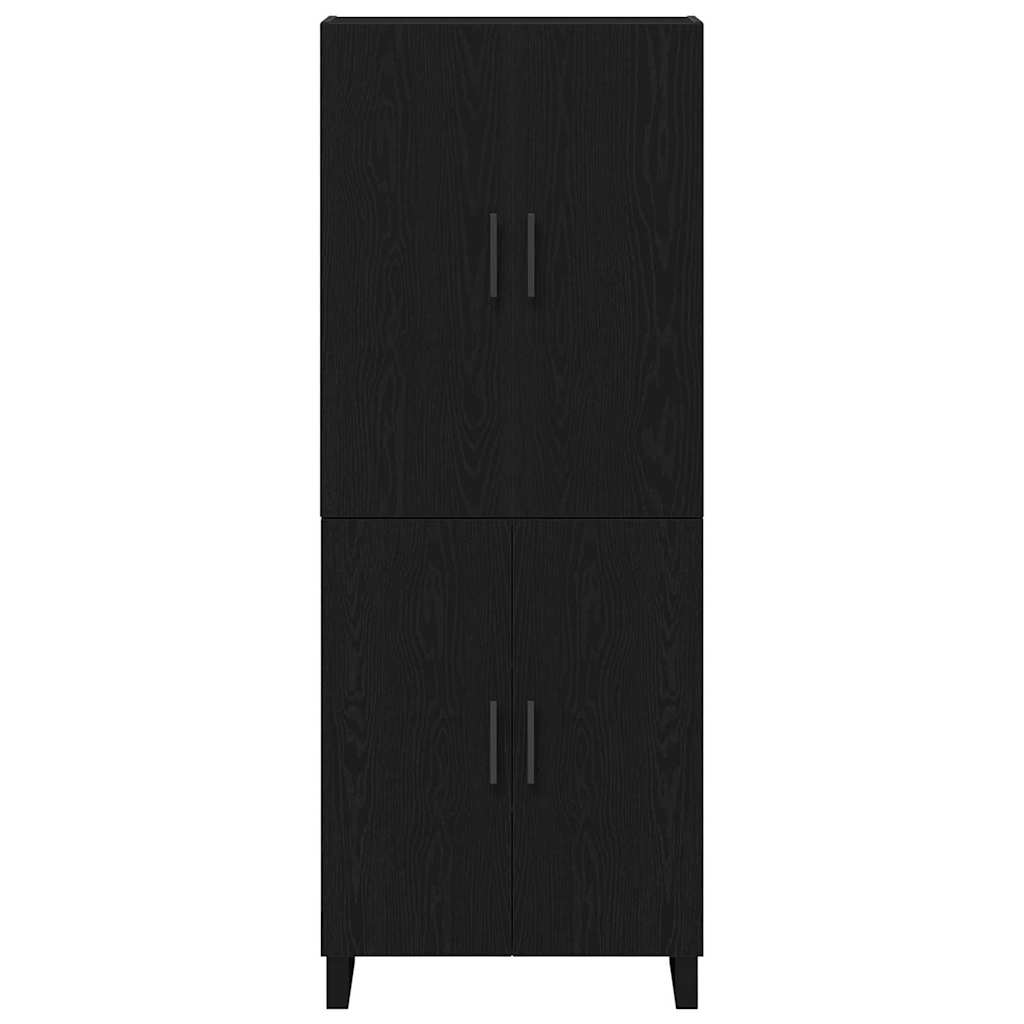 Highboard 2 pcs Black Oak Effect 69.5 x 34 x 180 cm