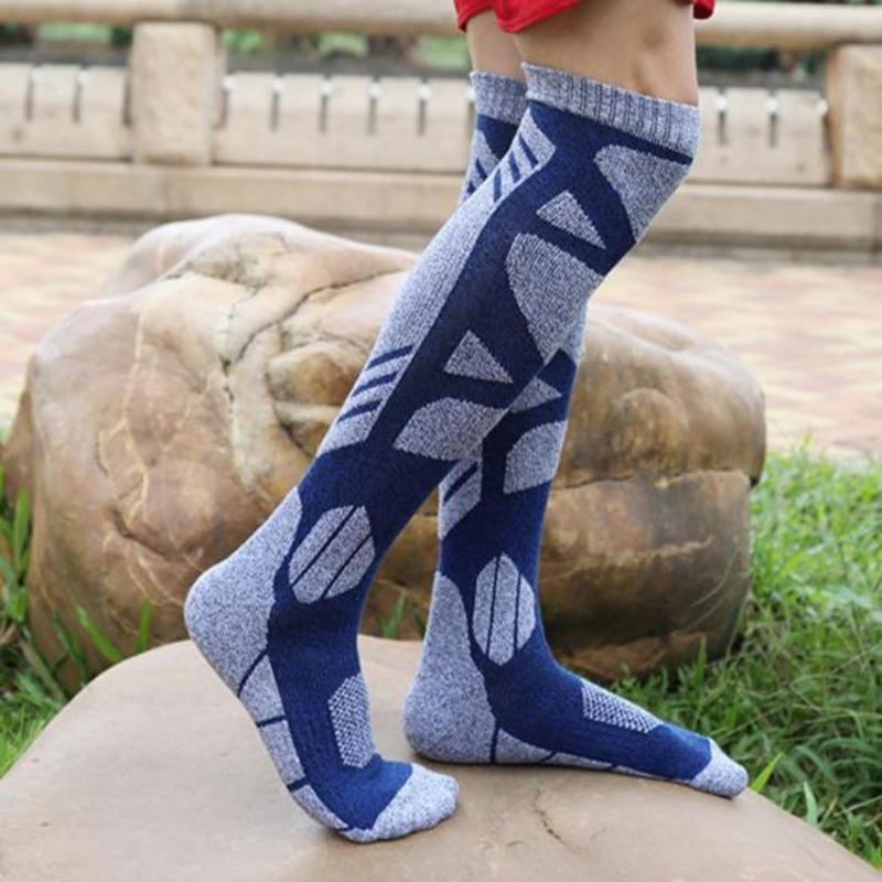 Meias térmicas de esqui para caminhada para homens e mulheres, meias longas e quentes de inverno para esportes ao ar livre, esqui, snowboard, meias de desempenho para caminhada