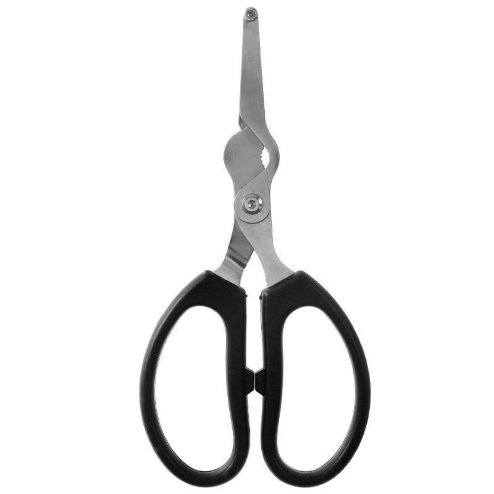 Ножницы для омаров из нержавеющей стали Профессиональная чистилка для креветок Прочный нож для разрезания спинки креветок Для дома чёрный