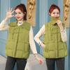 Autumn and winter new down cotton vest female Korean version student loose cotton jacket vest lapel vest jacket female