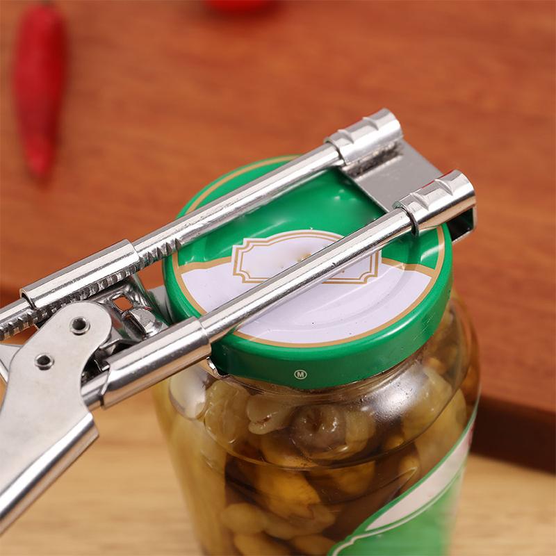 Adjustable Multi-Function Bottle Opener Stainless Steel Lids Off Jar Opener Labor-Saving Screw Can Opener For Kitchen Tools