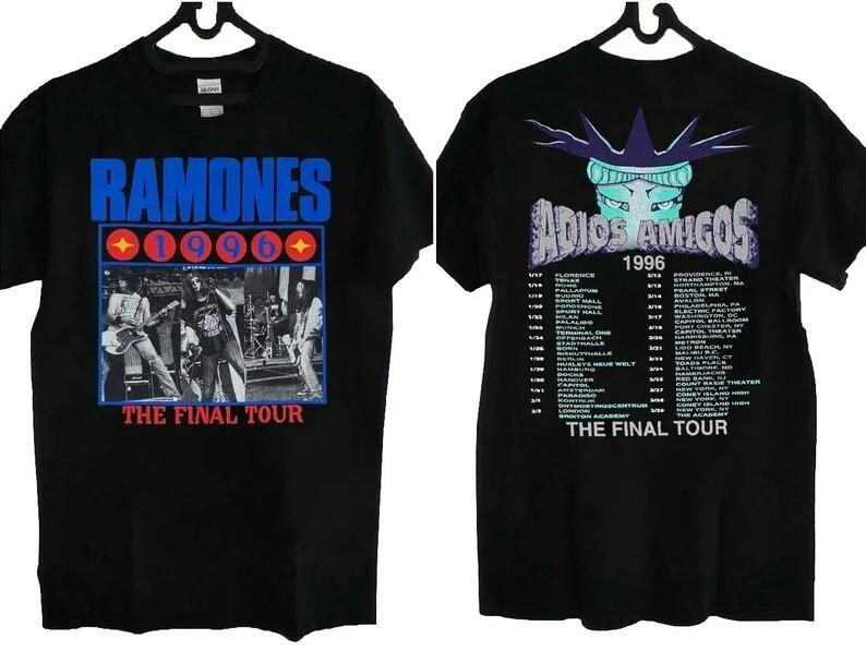 

Vintage Ramones Adios Amigos The Final Tour 1996 TShirt Unisex T-Shirt XXL