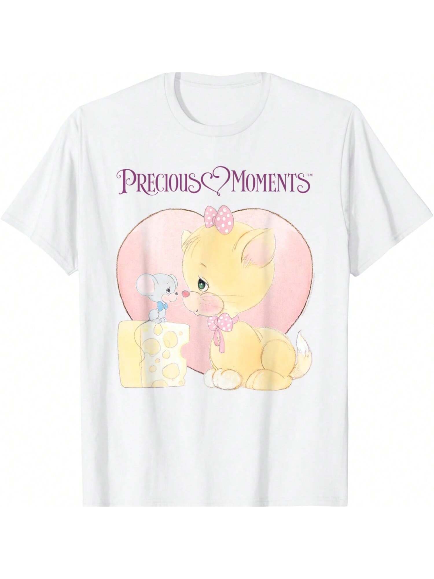 

Ripple Junction X Precious Moments Cat And Mouse Cheese Love T-Shirt XXXXXL чёрный