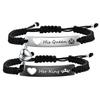 Long Smooth Surface Engraved Bracelet Fashionable Hand-woven Heart Hollowed-out Magnetic Stainless Steel Couple Bracelet