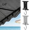 RV Awning Hangers 1/16Pcs Hook for Lights Light Holder Clothing Hooks Drying Hanger Plastic Metal S-Shaped Hook Accessory Campervan Accessories