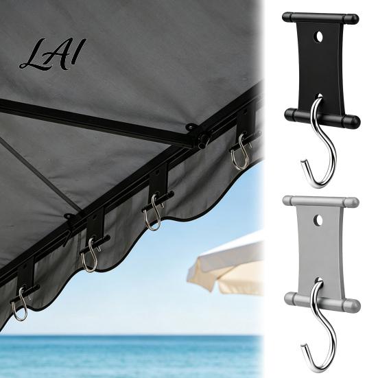 RV Awning Hangers 1/16Pcs Hook for Lights Light Holder Clothing Hooks Drying Hanger Plastic Metal S-Shaped Hook Accessory Campervan Accessories
