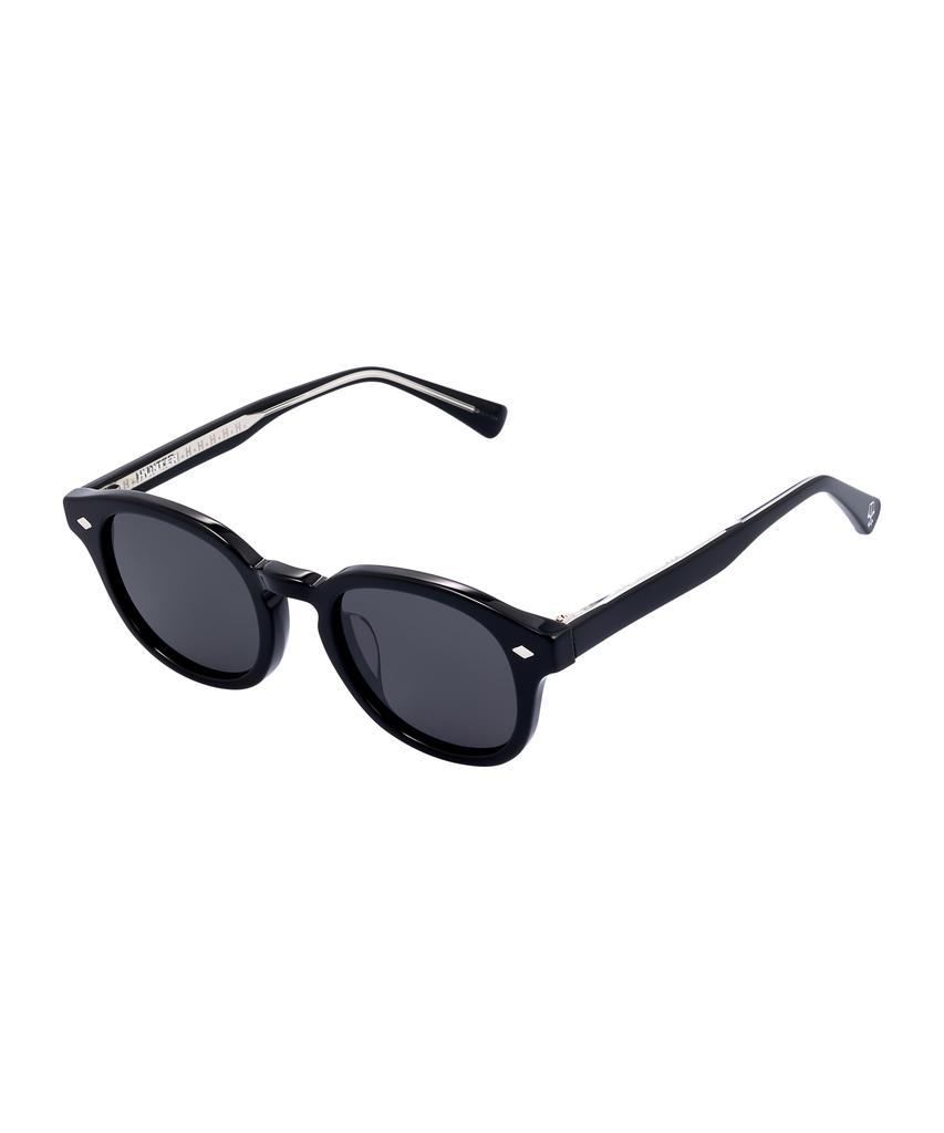Heonteoaiweeo [Unisex] Signature Horn-Rimmed Arnel Sunglasses - Black Hta05