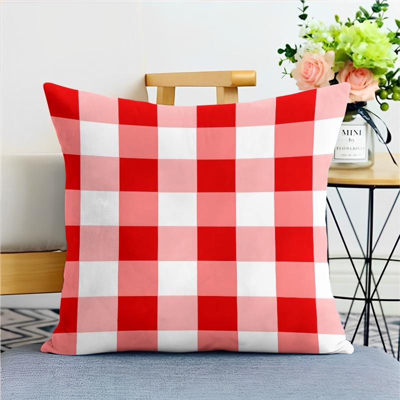 Simple Plaid Striped Pillowcase Dormitory Decoration Office Living Room Home Pillowcase