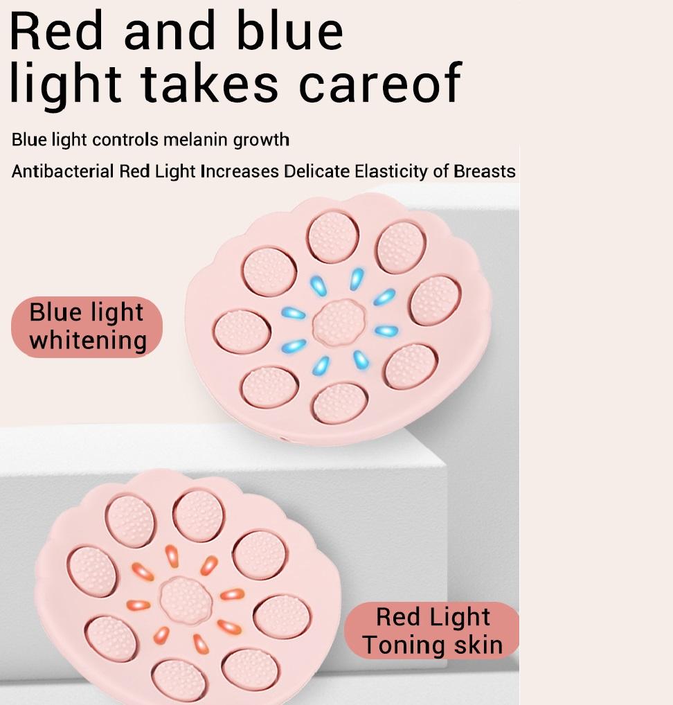 Smart Chest Massager & Enhancer for Breast , Care, and Shapin Red Light Therapy + Heat + Vibration for Firm & Plump Curves