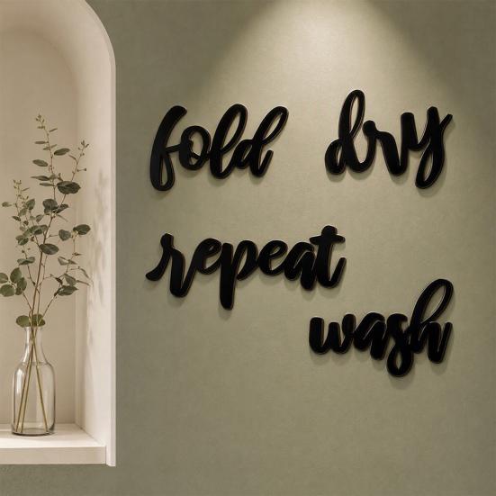 Wooden Letters for Wall Stickers, Self-Adhesive Art Decor, Retro 3D Three Dimensional Letter Signs English Words Stickers Home Living Room Bedroom