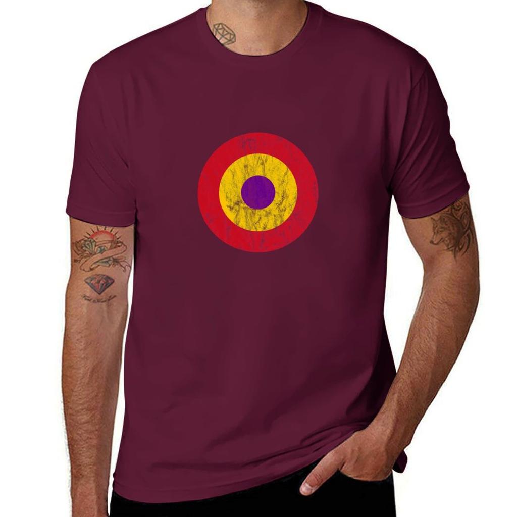 Spanish Republican Airforce Roundel T-Shirt Summer Clothes Anime Clothes Fruit of the Loom Mens T Shirts