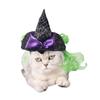 Soft Cat Wizard Hat Cloak Adjustable Pet Witch Costume Funny Cat Wizard Spider Hat  Cosplay Party