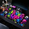 Neon Graffiti Level Up Skull Mouse Pad XXL Large Anti-Slip Rubber Esport Gaming MousePad Durable Office Gamer Long Desk Mat