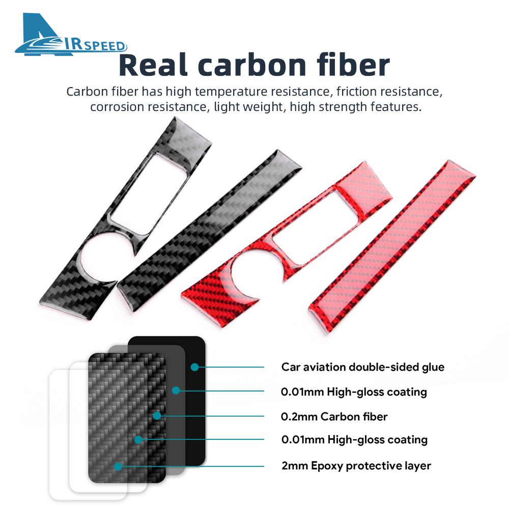 Real Soft Carbon Fiber Sticker For Seat Leon 2017 2018 2019 LHD RHD Car Side of Central Control Frame Trim Interior Accessories