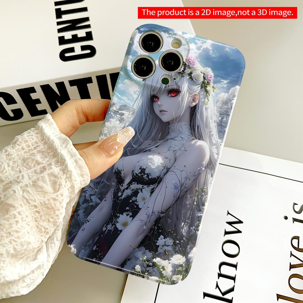 2DFlat Floral Goddess in Sunlit Garden All inclusive film hard phone case, compatible with iPhone 18 Pro Max 17 16 15 14 13 12 11
