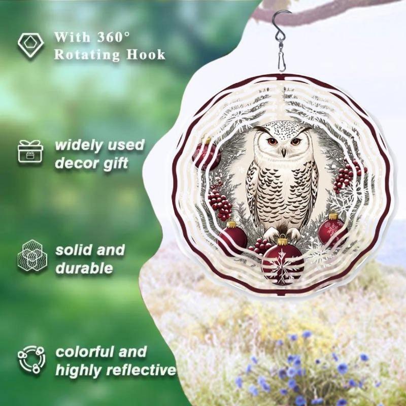 10 Zoll Hängender Windspinner mit 360-Grad-Haken für Balkon-Gartendekor Frühling Sommer Außendekoration