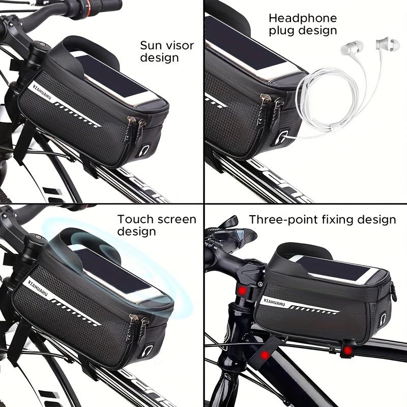 Wasserdichte Oberrohrtasche für Fahrrad mit Touchscreen-Handytasche – Passend für MTB & Rennräder
