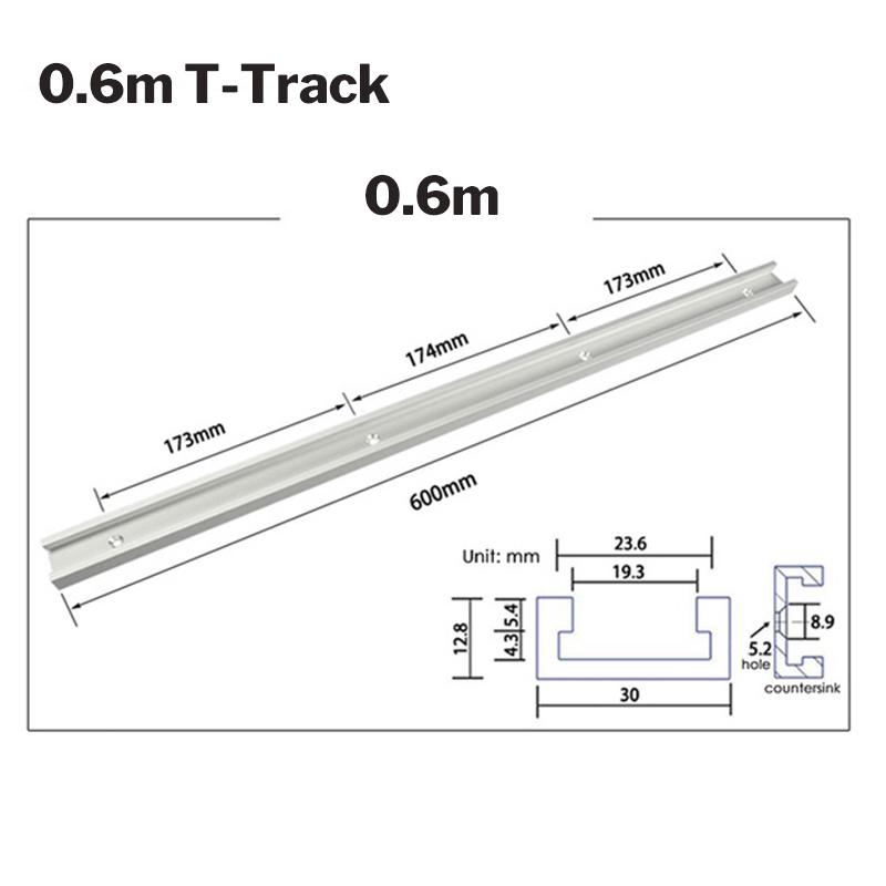 SKYHY224 Miter Track Woodworking DIY Tool Sliding Professional Aluminum Alloy Fixture for uter Table Portable Bandsaws Jig T Slot 500mmBlue