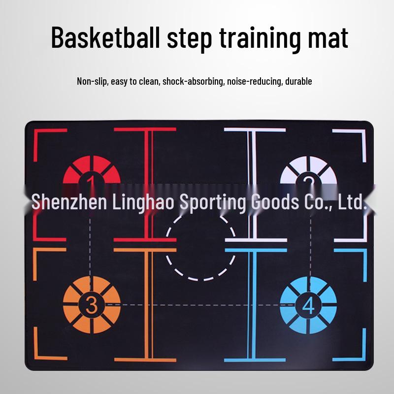 Indoor Basketball Footwork and Dribbling Training Pad for Kids and Adults - Shock Absorption & Noise Reduction