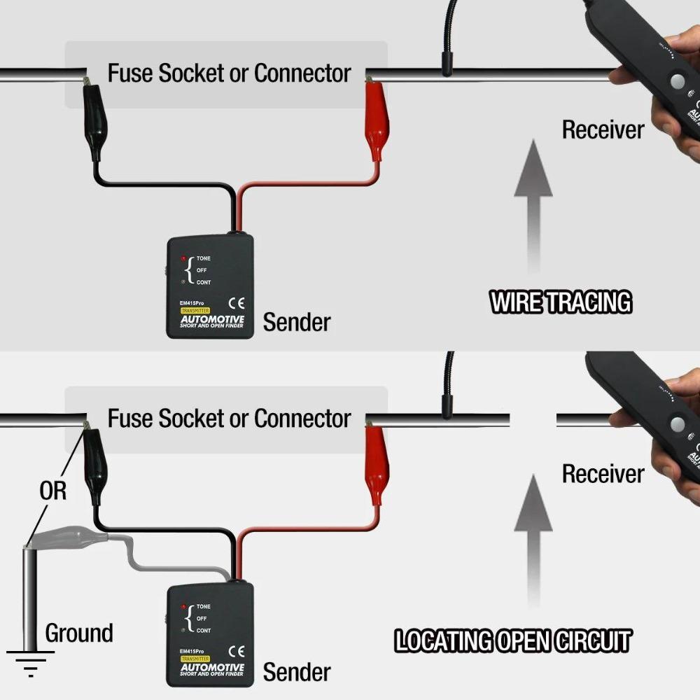 EM415PRO Automotive Circuit Detector with 6-42V Range and Tone Function