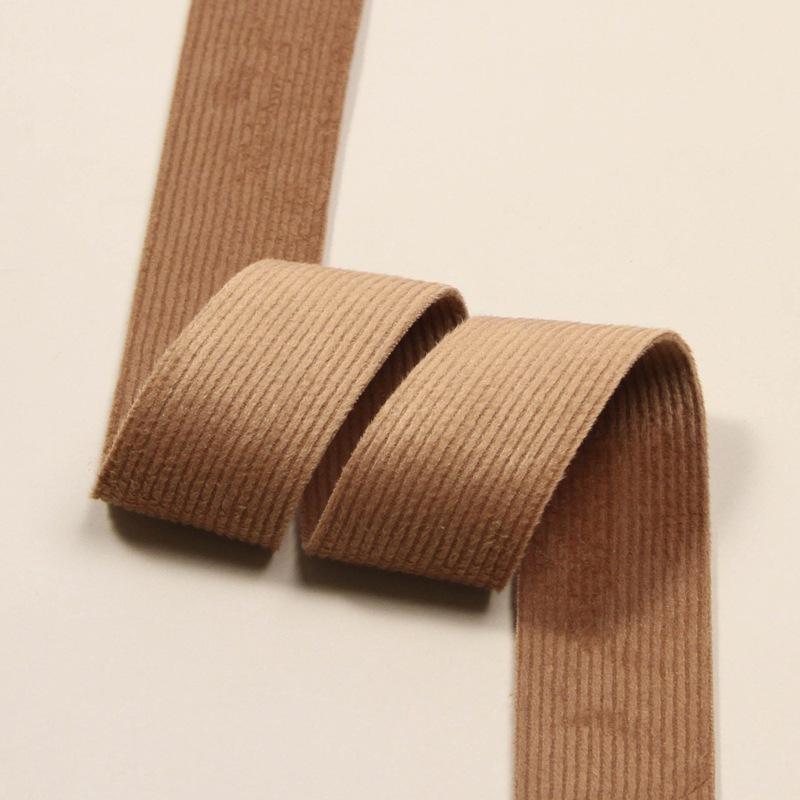 5yards Double Sided Soft Corduroy Ribbon for DIY Hair Bows Craft Accessories Clothing Material Wedding Gift Box Decoration
