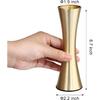Vixdonos 6.7 Inch Brass-Toned Metal Vase Small Flower Vase Set of 2 Modern Decorative Vase for Home Decor, Wedding or Gift(Gold)