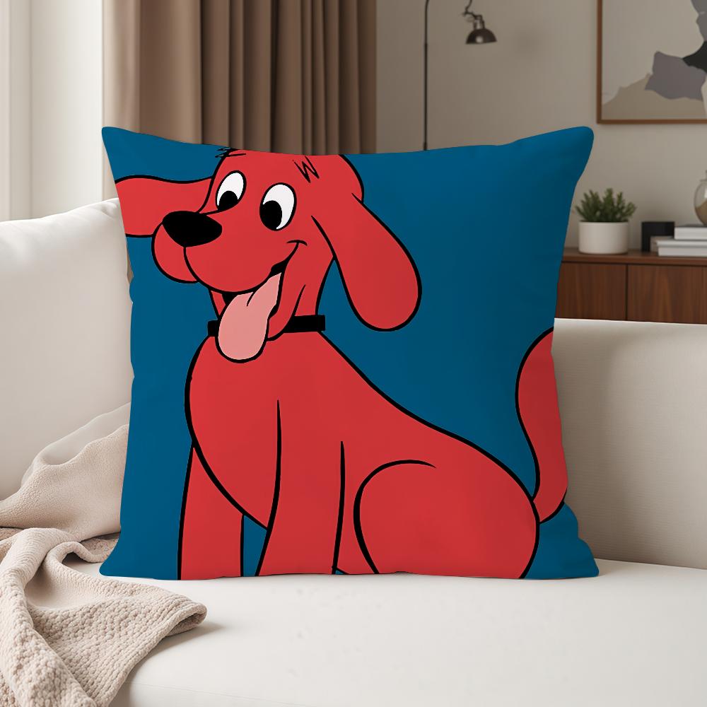 Cartoon Cclifford The Big Red Dog Pillow Case Suitable For Bedrooms Living Rooms Cars Home Decoration