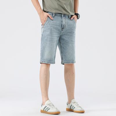 New Summer Denim Men's Mid-sized Shorts 5-point Pants American Casual 5-point Pants