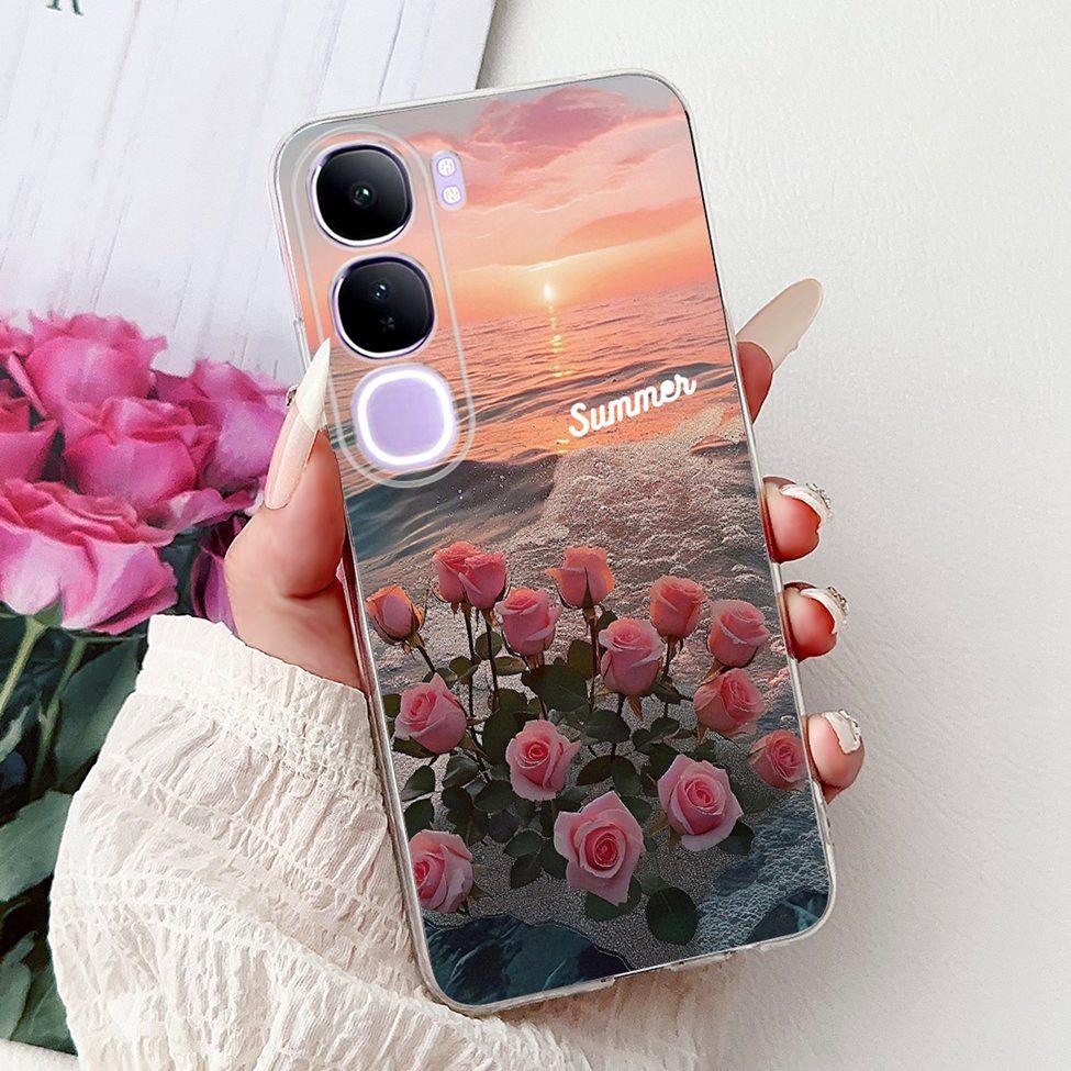 For Vivo V40 Lite 5G IDN Case V2417 Clear Cute Cat Fashion Butterfly Love Painted Soft Phone Case For Vivo V40 Lite 4G IDN Cover