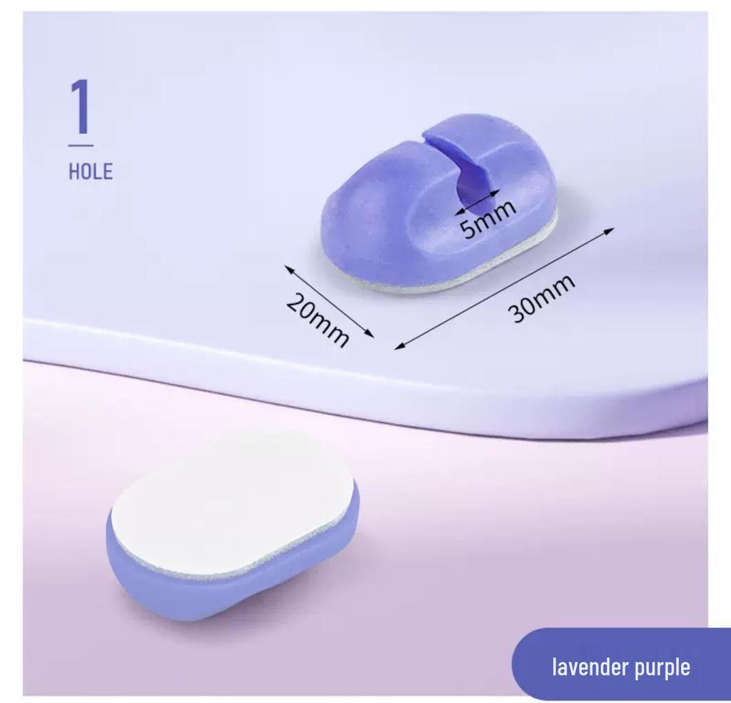 New Multi-hole Cable Organizer: Self-Adhesive Desktop Hub for Data Charging and Fixed Wire Management
