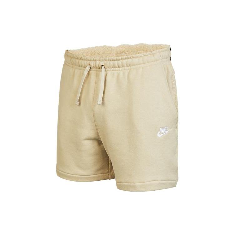 New Nike Club Men's Retro Embroidered Sport Shorts Off White DQ4596-206