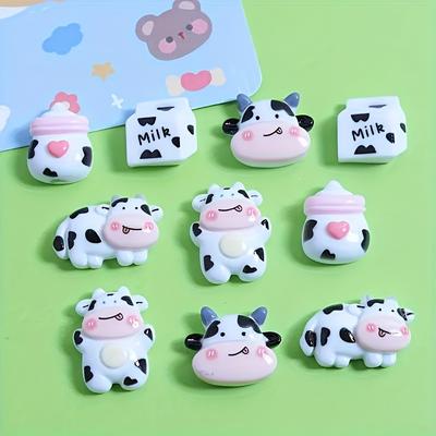 Set de 5 Magneți de Frigider Adorabili cu Văcuțe Desen Animat - Perfecți pentru Decor Bucătărie & Birou, Tablă Albă, Dulapuri & Mașini de Spălat Vase