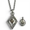 Great ARIZONA FREEDOM Necklace Combination Pendant Top 2-Piece Set Silver Used