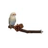 Bird Perch Stand Natural Wood Standing Climbing Tree Wine with Pine Cones Paw Grinding Toys for Birds Cage Accessories