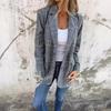 2024 Damen Retro Hahnentritt Cardigan Jacke - Herbst/Winter Mode im Anzugstil mit Revers