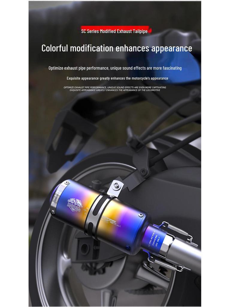 Universal Motorcycle Exhaust for Yamaha, Kawasaki, Honda, CFMOTO 450: SC Street-blasting Full System for Racing