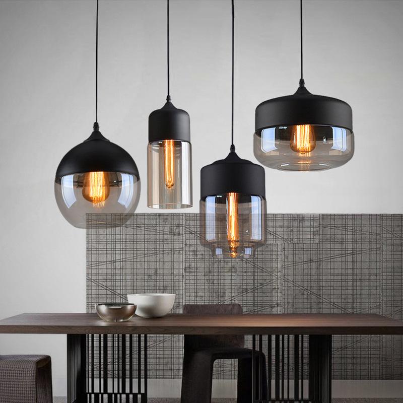 Nordic Retro Glass Pendant Light for Dining, Living Room, Bar, Cafe
