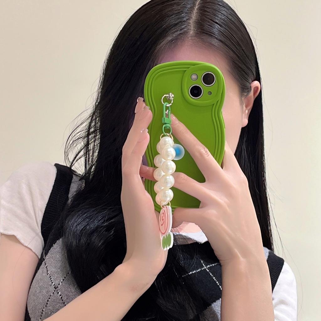 Korean ins flower pendant for iPhone14 Apple 15Promax mobile phone case 13/12 wave soft case 16