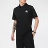 Adidas Polo d'entraînement de tennis à manches courtes pour hommes Hauts Noir GH7670