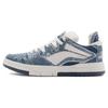 1807 X Li Ning Wave PRO Skateboard-Schuhe Damen Low Top Denim Blau AECR066-2