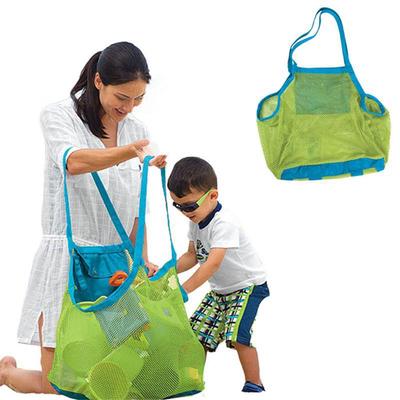 Patvari vaikiška smėlio išbėrimo paplūdimio tinklinė rankinė Vaikų paplūdimio žaislų drabužių rankšluosčių laikymo krepšys Greitas rinkimas