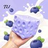 Anti-Angst-Handspielzeug Blaubeer-Käse-Quetschspielzeug, Langsam aufsteigendes Stressabbau-Fidget zur Konzentrationsförderung für Kinder und Erwachsene, Sensorischer Übungsgerät