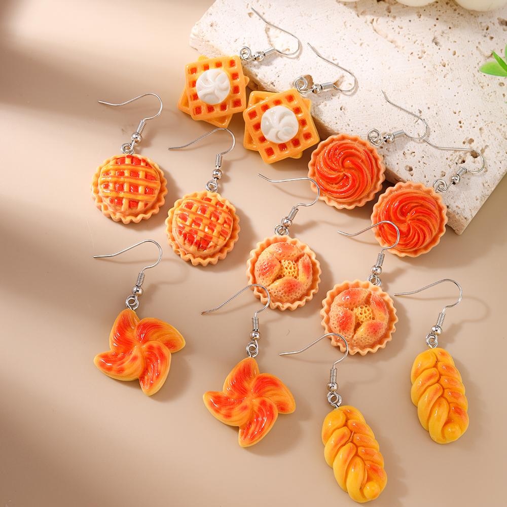 Cute Resin 3D Coffee Cup Drop Earrings for Women Girls Simulation Food Sandwich Dangle Earrings Kid's Jewelry Gifts