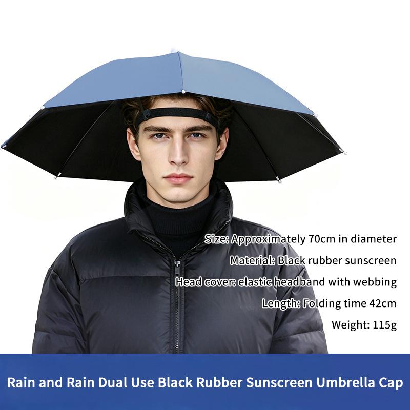 Portable Hands Free Umbrella Hat With Uv Resistance And Rain Proof Design Perfect For Hiking Fishing Gardening And Camping