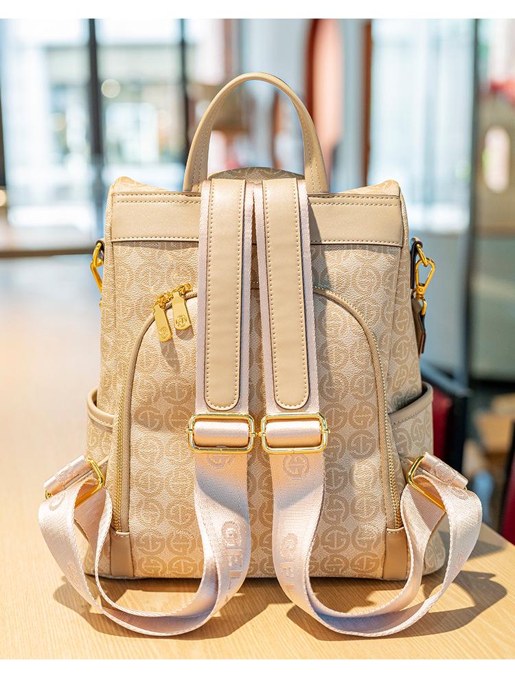 2024 Women's High-End Retro Print Large Capacity Anti-Theft Travel Backpack