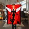 1PC ULTRAKILL Print Flannel Blanket, High Quality Comfortable for All Seasons, Home Decor, Warmth and Comfort, Perfect for Christmas Gifts