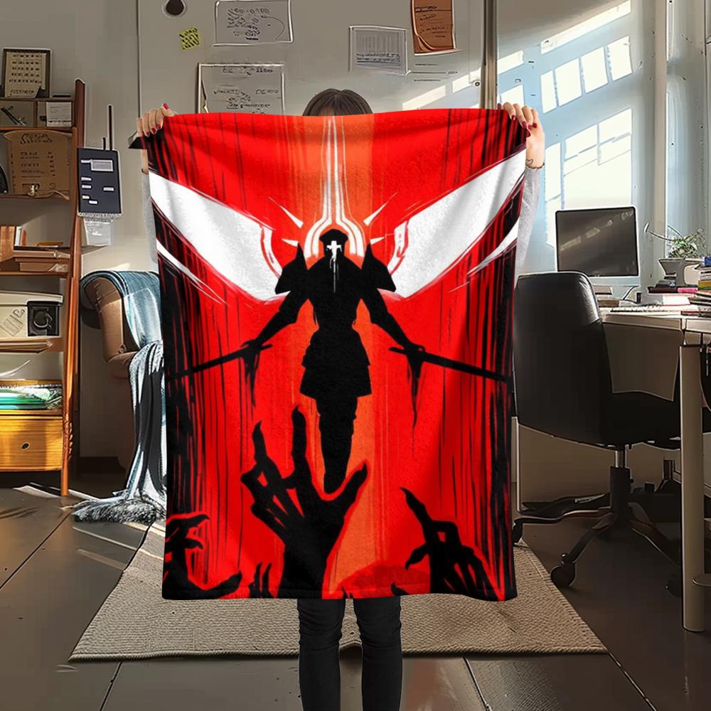 1PC ULTRAKILL Print Flannel Blanket, High Quality Comfortable for All Seasons, Home Decor, Warmth and Comfort, Perfect for Christmas Gifts