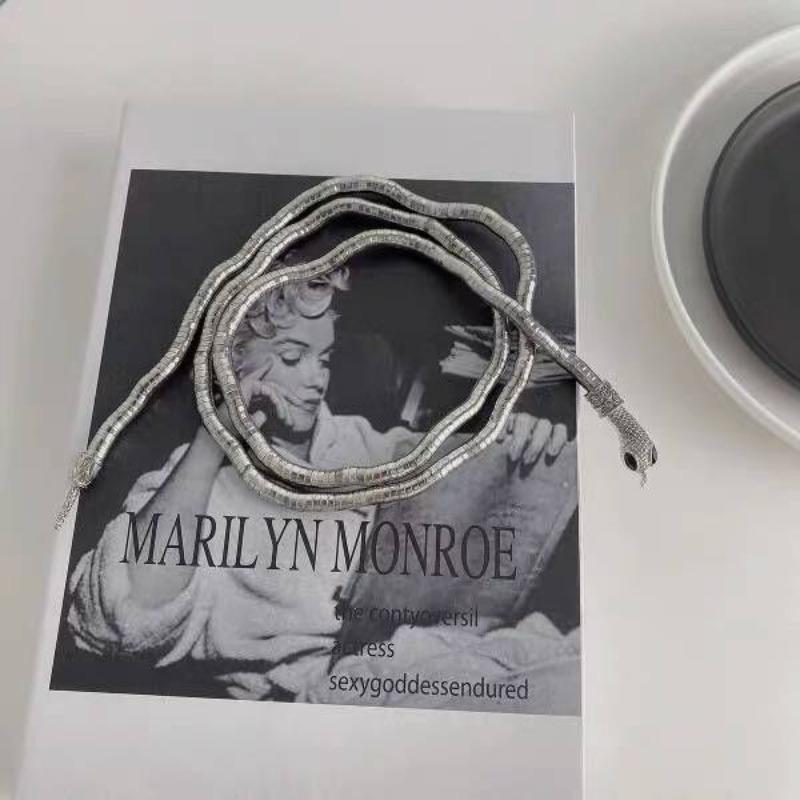 Twisted Snake-shaped, Dark and Edgy, Casual in Style, Snake-like Design, Fashionable Women's Necklace and Collar.