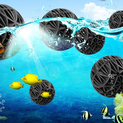 Aquarium Biobälle 0,6 Zoll 100 Stück für Fische für Becken Teich Kanister Filtermedien für Süß- und Meerwasser Fische für Ta